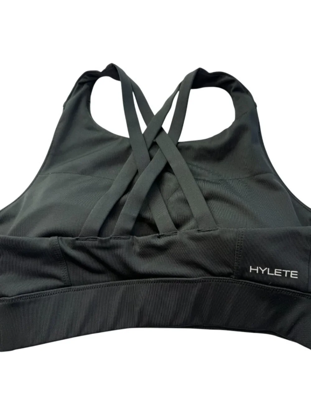 HYLETE Sports Bra Black. Size Women's Medium Cross Back